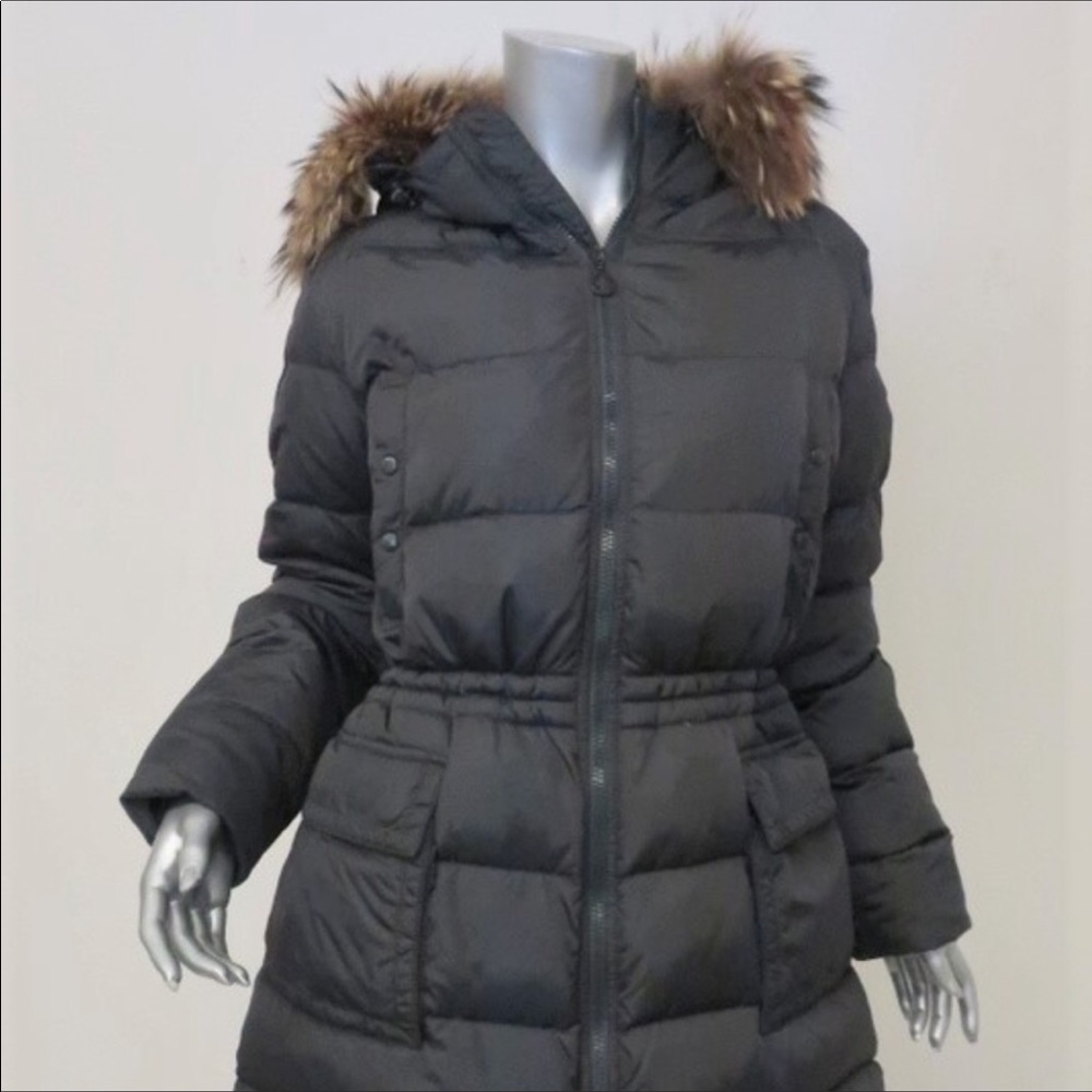 ISO moncler puffer coat with raccoon fur hood